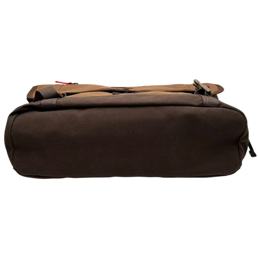 Wenger Water Repelling Waxed‎ Canvas Messenger Shoulder Bag Brown 16in Laptop